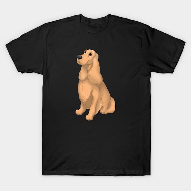 Red English Cocker Spaniel Dog T-Shirt by millersye